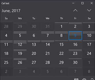 Cách lên lịch, sự kiện bằng Calbot Windows 10