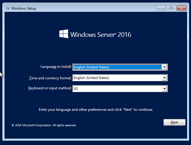 Các bước cài đặt Windows Server 2016 với hình ảnh chi tiết