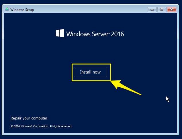 cài đặt windows server 2016 - 2
